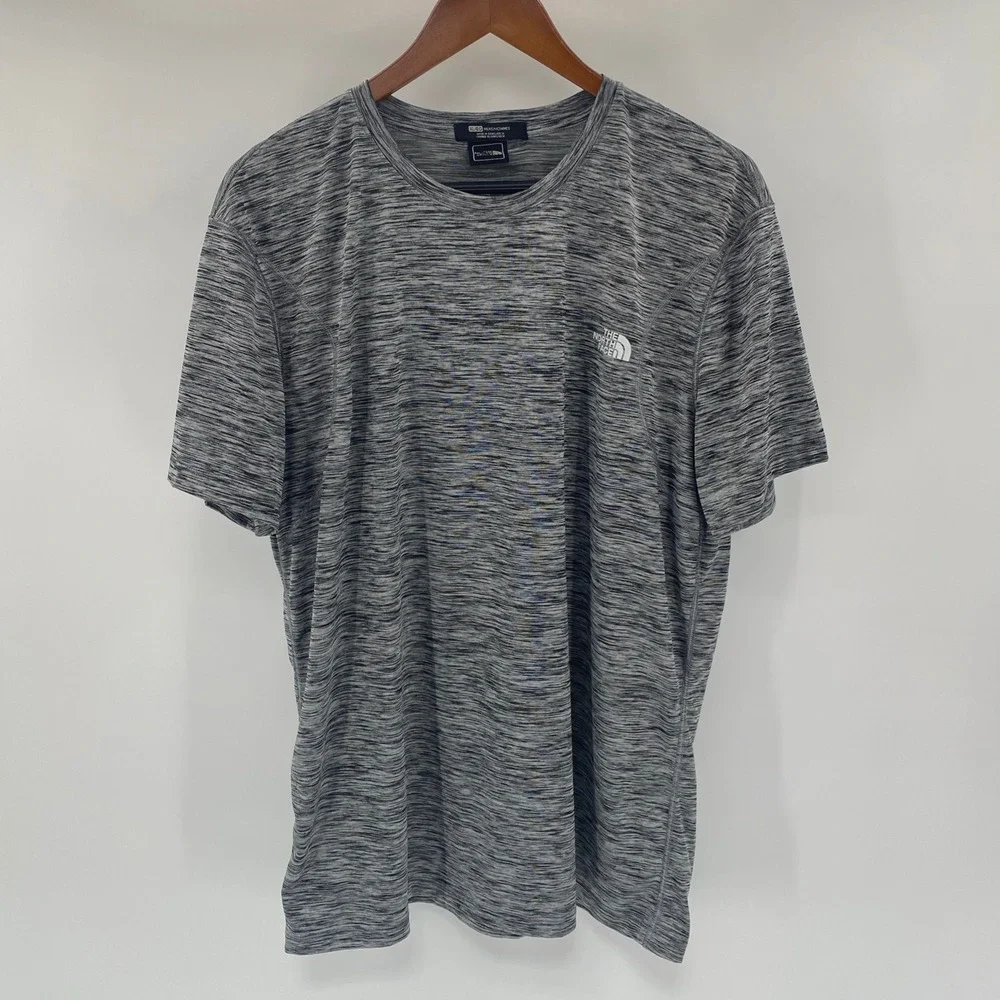 North Face Performance T Shirt Mens Extra Large Gray Space Dye Outdoors Active